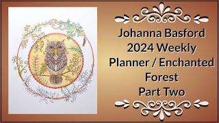 Johanna Basford 2024 Weekly Planner / Enchanted Forest -Owl (Part 2)