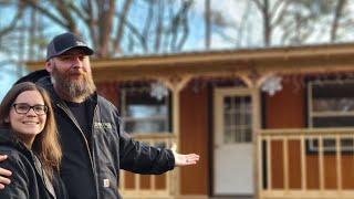 *TIMELAPSE* Couple Turns Shed Into Cabin | 12x20 Shed | Shed To House