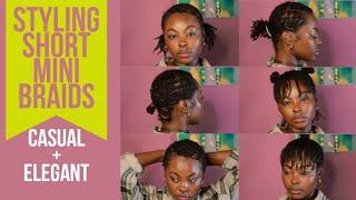 Mini braid styles short natural hair. Styling old mini braids.