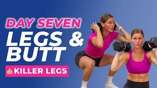 New Year Challenge Day 7: 20-Minute Dumbbell Leg Workout (Glutes + Quads)