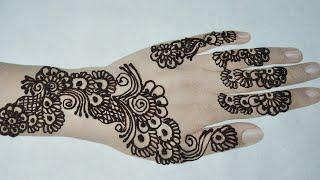 Arabic Henna Mehndi Design For Back Hand