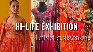 Hilife exhibition latest collections at Novotel in hyderabad. Designer dresses. Designer sarees.