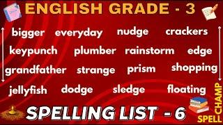 English Grade 3 Spelling List 6