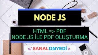 Node JS - HTML to PDF