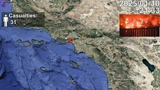 California Wildfires: Every Minute Mapped using Google Earth