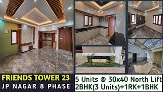 Friends Tower 23 | 30x40 North Facing 5 Units with Lift For Sale JPN8 Bengaluru