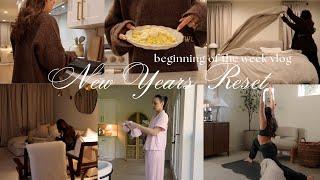 NEW YEARS RESET... beginning of the week vlog (productive, REALISTIC & health focused !!)