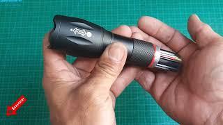 Senter LED (JOYKO) senter mini bahan besi. #review