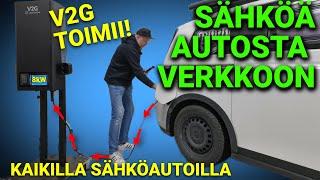 595. Kaksisuuntainen DC-lataus toimii lähes kaikilla sähköautoilla, Autosta energiavarasto!