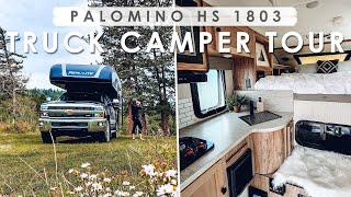 TRUCK CAMPER TOUR & SETUP | 2023 Palomino Real Lite HS 1803 | Tie Downs & Interior Modifications