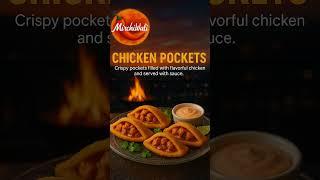 Freshly Made Chicken Pockets!Golden, crispy, and packed with flavor ️! MirchiWali!!!