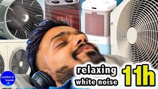 White Noise (no ads), Relaxing sounds to sleep deeply, Super combo: AC, heater, turbine and fans