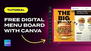 Free Digital Menu Board with Canva (Design and Stream Completely FREE)