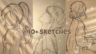 40+ sketches ideas   #aesthetic #sketches