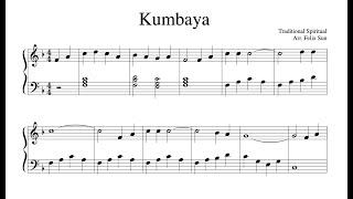 Kumbaya - Sheet Music  (beautiful easy piano solo)