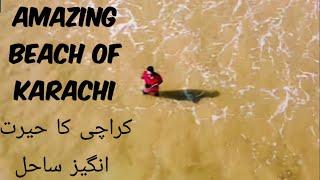 Beautiful Karachi hawks bay beach, blue crystal clear water