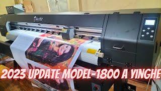 YINGHE 1800-A XP600 PRINTER MACHINE||UPDATE MODEL XP600||eco solvent printing xp600||PVC machine