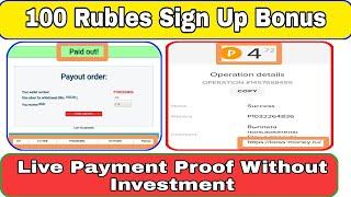 New Ruble Earning Site 2021||Live Payment Proof Without Investment||Instant Withdrawals to Payeer