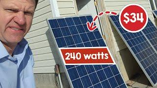 DIRT CHEAP USED SOLAR PANELS from SanTan Solar. $34. ( Real world review and test)