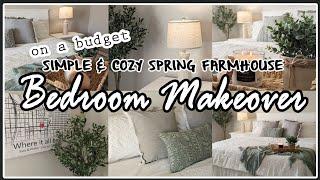 FARMHOUSE BEDROOM MAKEOVER ON A BUDGET│CUTE & SIMPLE FARMHOUSE BEDROOM MAKEOVER IDEAS│HOME DECOR