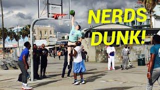 NERDS DUNK ON TRASH TALKING HOOPERS AT VENICE BEACH (Feat. Jesser & ZackTTG)