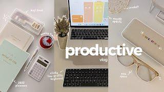 wfh vlog ⏱️ new planners, muji stationery haul, keyboard unboxing, digital decluttering