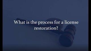 License Restoration in Michigan - What is the Process for a License Restoration?