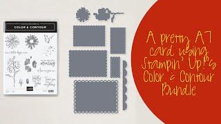 An A7 card using Stampin' Up!'s Color & Contour bundle