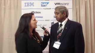 TIEcon 2014 Pankaj Kummar of Sunbelt Business Brokers and TIE LA at Media Lounge w/Lara Boucher