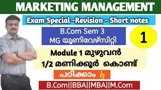 Marketing Management/B.Com M G University/Exam Special/Revision