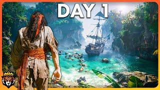 DAY 1 First Look at this NEW Amazing Island Survival Game...