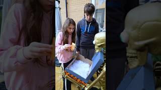 Magic box saved the children on Halloween #halloween #funny #elinafuntubefamily