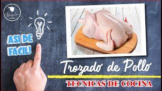 Como cortar un pollo entero en 8 piezas,  explicado  paso a paso de manera simple