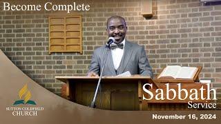 SDA Church | Sutton Coldfield | Birmingham UK | November 16 2024 | Sabbath Service