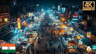 Bangalore, India Bustling Streets in the Evening of Old Town (4K HDR)