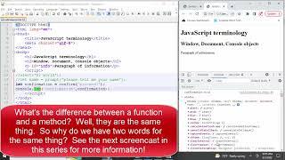 JavaScript window, document, and console objects -- the big 3 built-in objects: why and how