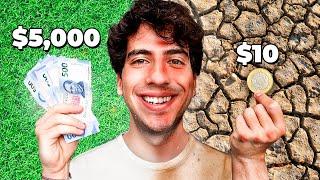 SOBREVIVÍ UN DÍA CON $10 VS UN DÍA CON $5000