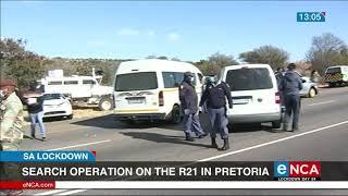 SAPS conduct search on R21 highway in Pretoria | COVID-19