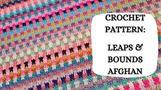 Crochet Pattern: Leaps & Bounds Afghan | Tutorial, DIY, Beginner Crochet, Easy Crochet Afghan,Cute 