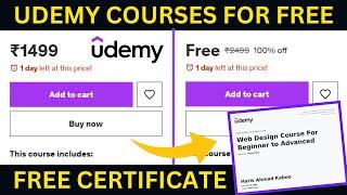 How to Get Paid Udemy Courses for FREE with Certificates in 2024 | FREE Courses