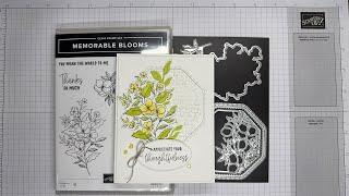 Stampin’ Up! Memorable Blooms Thank You Card Tutorial #diy #papercrafting #foldablepapercrafts