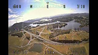 National Arboretum Canberra from the air - funny fpv crash, Hobbyking SD DVR