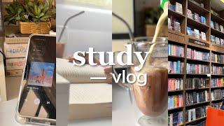 productive study vlog ️ | new bookshelf, taking entrance exams, coffee shops