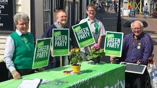 Catherine Rowett chats with Cllr Dave Plummer in Waltham Abbey