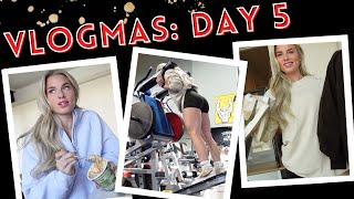 VLOGMAS DAY 5 | leg day, whole foods, amazon haul