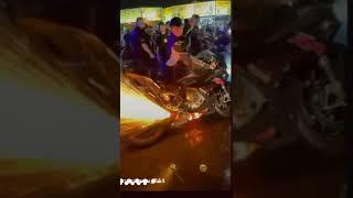 Crazy exhaust  #backfire #exhaust #exhaustsound #superbike #bike #bikelover