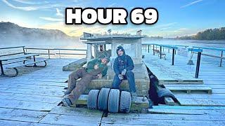 72 Hour Fish, Camp, & Cook On A FROZEN HOUSEBOAT! - Exploring Hidden Backwaters