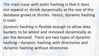 Dynamic hashing