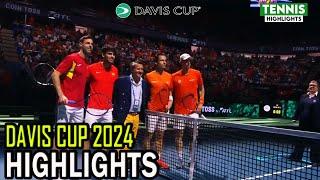 Alcaraz/Granollers vs Van De Zandschulp/Koolhof Highlights | Davis Cup 2024