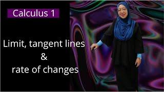 CALCULUS 1: Limit, tangent lines & rate of changes